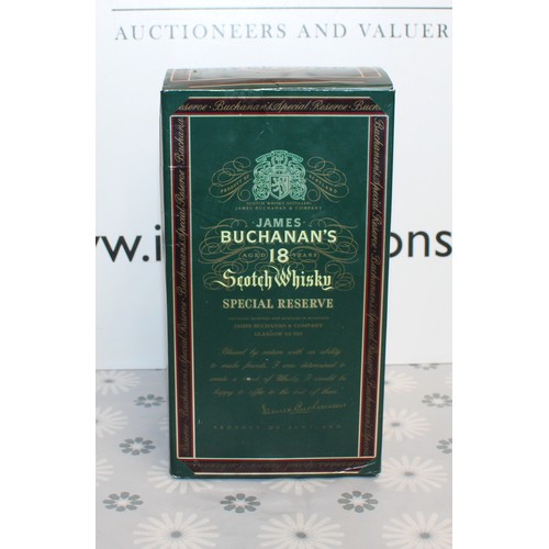 267 - 1 x Boxed Bottle Of Buchanan's Aged 18 Years Old Scotch Whisky, 750ml, 40% Proof 1980's Collection O... 