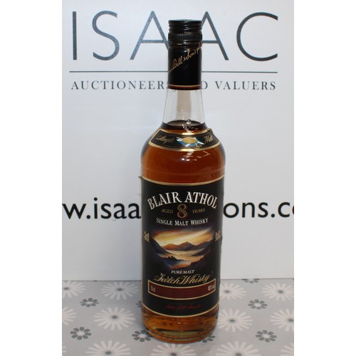 272 - 1 x Bottle Of Blair Athol, Aged 8 Years, Single Malt Whisky, 75cl, 40% Proof 1980's  Collection Only... 