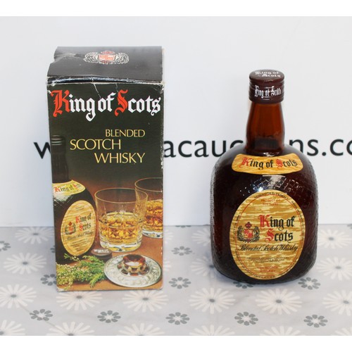 273 - 1 x Boxed Bottle Of King Of Scots Blended Scotch Whisky, 75cl, 43% Proof, 1980's Collection Only ID ... 