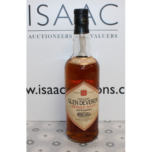 297 - 1 x Bottle Of Glen Deveron Highland Malt Whisky, 1978, 70cl, 40% Proof Collection Only ID Upon Colle... 