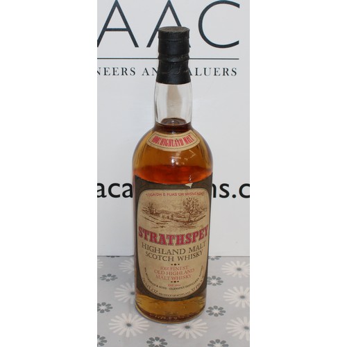 278 - 1 x Bottle Of Very RARE STRATHSPEY 100% Old Highland Malt Scotch Whisky 26.2/3fl.ozs, 70% Proof Coll... 