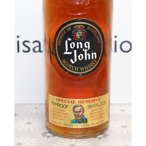 280 - 1 x Bottle Long John Scotch Whisky, 26.2/3fl.ozs 70% Proof 1970's Collection Only ID Upon Collection