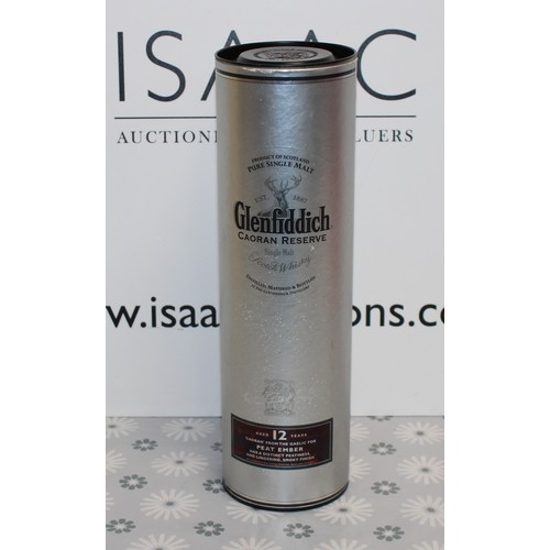 282 - 1 x Bottle Tubed, Glenfiddich Caoran Reserve Aged Single Malt Scotch Whisky, 12 Years Old, 70cl, 40%... 