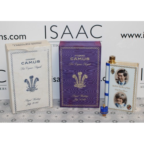 285 - 1 x Boxed Ceramic Bottle Of Limoges Camus Royal Wedding July 29th 1981 Book Flask, La Grande Marque ... 