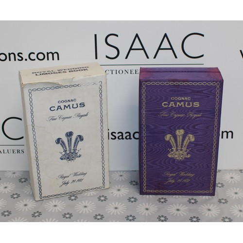 285 - 1 x Boxed Ceramic Bottle Of Limoges Camus Royal Wedding July 29th 1981 Book Flask, La Grande Marque ... 