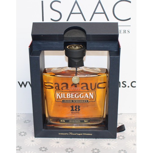 286 - 1 x Boxed Bottle KILBEGGAN Irish Whisky, 18 Years Old Bottled 2011, 70cl, 40% Collection Only ID Upo... 