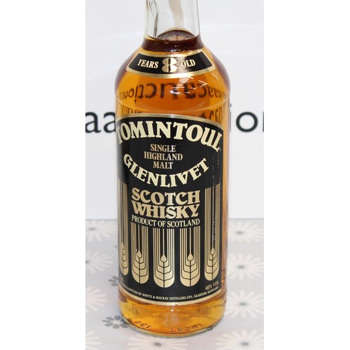 287 - 1 x Bottle Boxed Tomintoul Glenlivet Single Malt, 8 Years Old. 75cl, 40% Proof 1980's Collection Onl... 