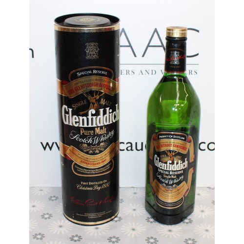 289 - 1 x Bottle Tubed Glenfiddich Special Reserve Single Malt 43% Proof 1 Litre, 1990's Collection Only I... 