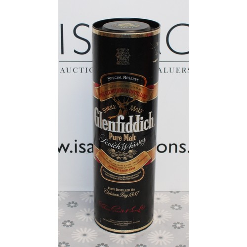 289 - 1 x Bottle Tubed Glenfiddich Special Reserve Single Malt 43% Proof 1 Litre, 1990's Collection Only I... 