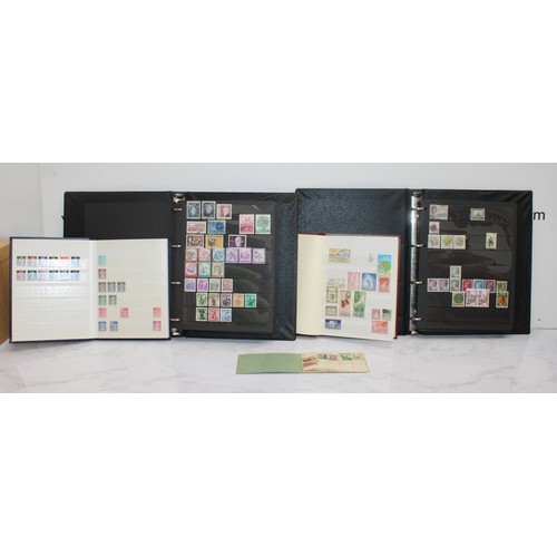 220 - 4 x Worldwide Stamp Albums Containing Franked And Unfranked Stamps AF