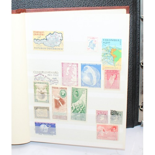 220 - 4 x Worldwide Stamp Albums Containing Franked And Unfranked Stamps AF