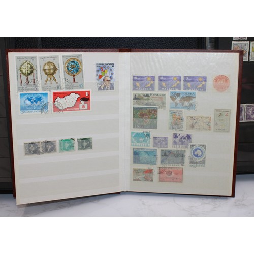 220 - 4 x Worldwide Stamp Albums Containing Franked And Unfranked Stamps AF