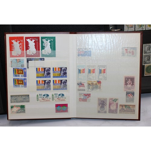 220 - 4 x Worldwide Stamp Albums Containing Franked And Unfranked Stamps AF