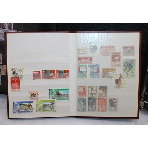 220 - 4 x Worldwide Stamp Albums Containing Franked And Unfranked Stamps AF