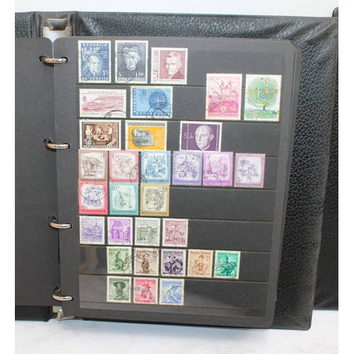 220 - 4 x Worldwide Stamp Albums Containing Franked And Unfranked Stamps AF
