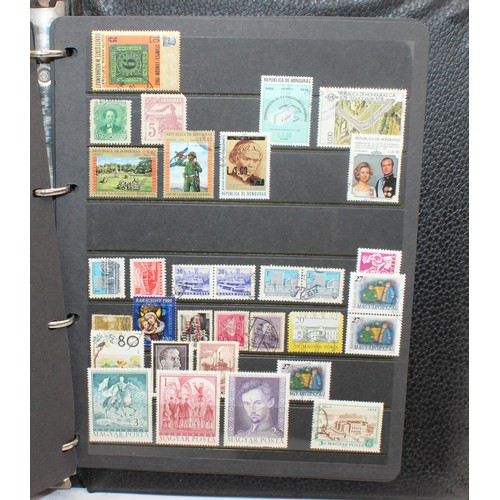220 - 4 x Worldwide Stamp Albums Containing Franked And Unfranked Stamps AF