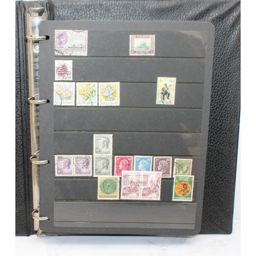 220 - 4 x Worldwide Stamp Albums Containing Franked And Unfranked Stamps AF