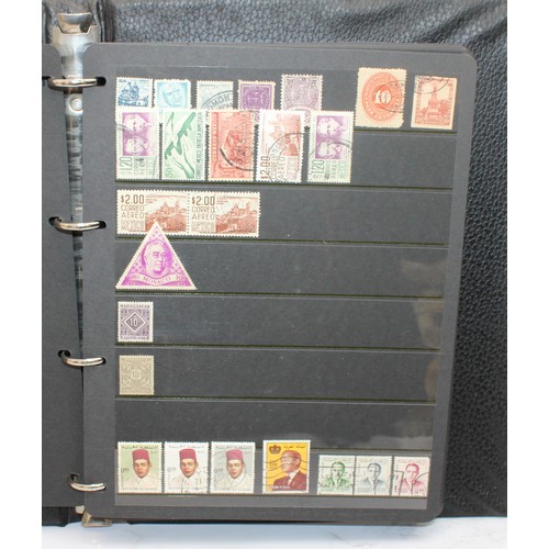 220 - 4 x Worldwide Stamp Albums Containing Franked And Unfranked Stamps AF