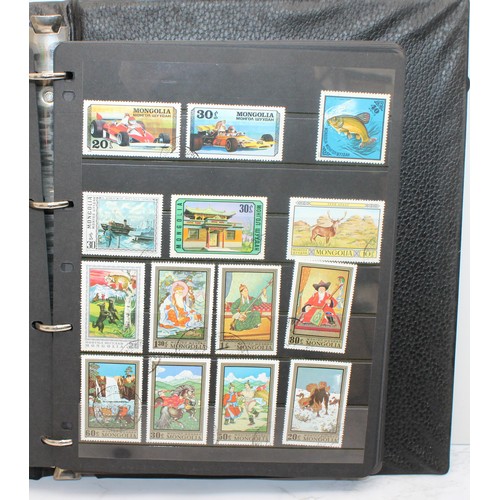 220 - 4 x Worldwide Stamp Albums Containing Franked And Unfranked Stamps AF
