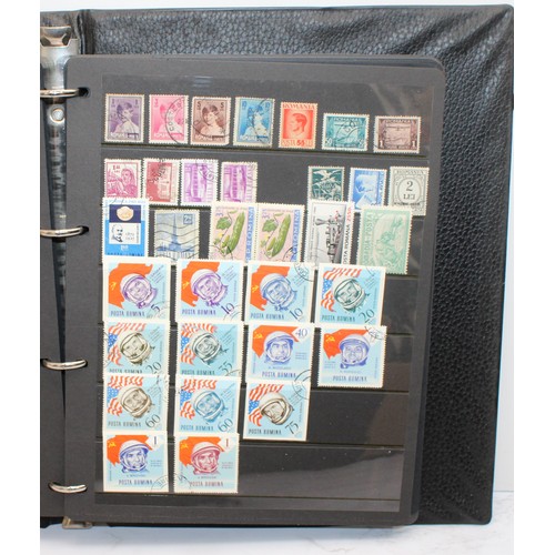 220 - 4 x Worldwide Stamp Albums Containing Franked And Unfranked Stamps AF
