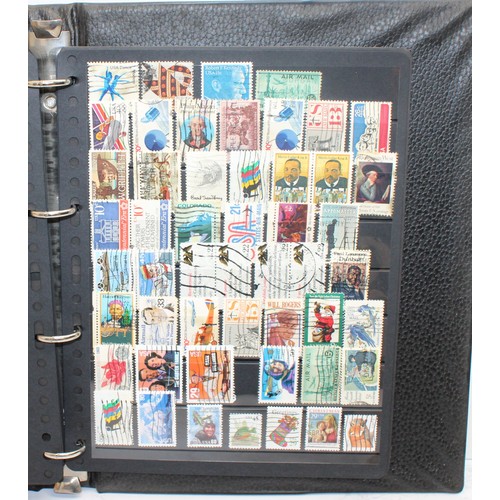 220 - 4 x Worldwide Stamp Albums Containing Franked And Unfranked Stamps AF