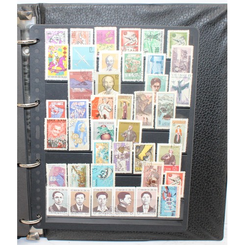 220 - 4 x Worldwide Stamp Albums Containing Franked And Unfranked Stamps AF