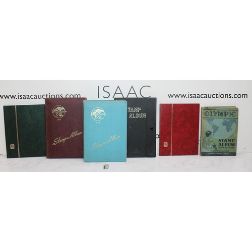 218 - 6 x Worldwide Stamp Albums Franked And Un-Franked AF