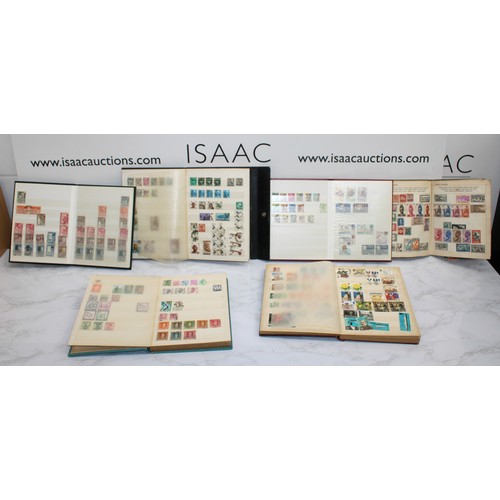 218 - 6 x Worldwide Stamp Albums Franked And Un-Franked AF