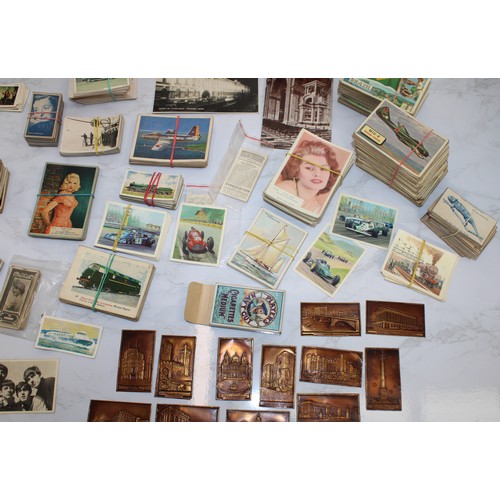 244 - A Quantity Of Cigarette Cards, Postcards Etc As Found