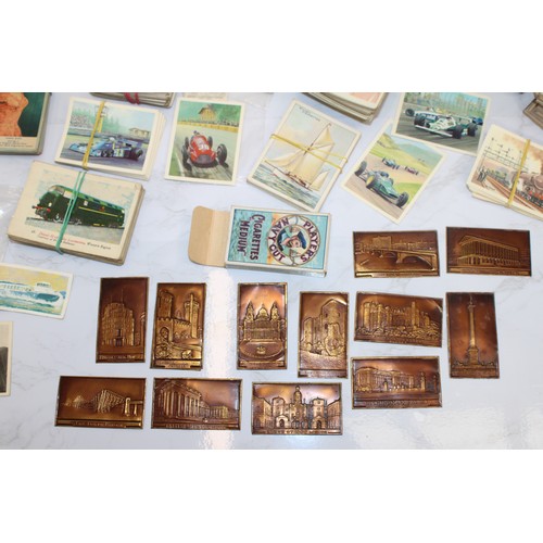 244 - A Quantity Of Cigarette Cards, Postcards Etc As Found
