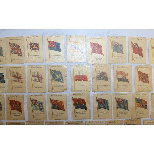 245 - A Quantity Of Vintage Kensitas Cigarette Silk Cards Approximately 70, Depicting World Flags  As Foun... 