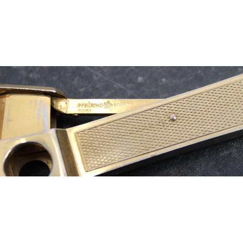 246 - 2 x Vintage Cigar Cutters 1: Pfeilring Of Solingen Germany 2: Diehl In A Small Leather Case