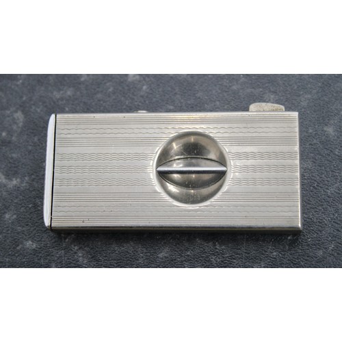 246 - 2 x Vintage Cigar Cutters 1: Pfeilring Of Solingen Germany 2: Diehl In A Small Leather Case