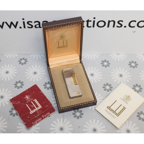 248 - Boxed Swiss Made DUNHILL Lighter With Extra Flints As Found Untested