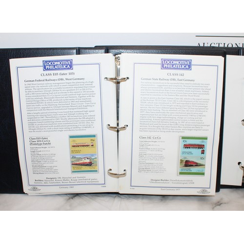 231 - 2 x Stamp Albums, Locomotive PHILATELICA Leader Of The World