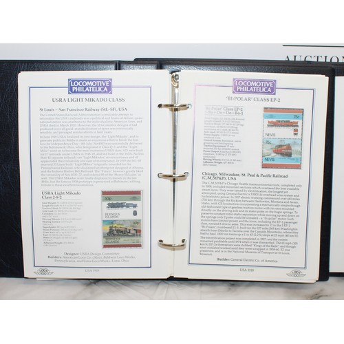 231 - 2 x Stamp Albums, Locomotive PHILATELICA Leader Of The World