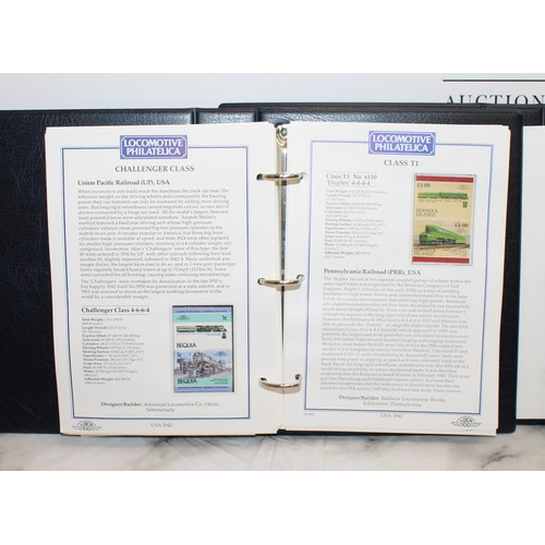 231 - 2 x Stamp Albums, Locomotive PHILATELICA Leader Of The World