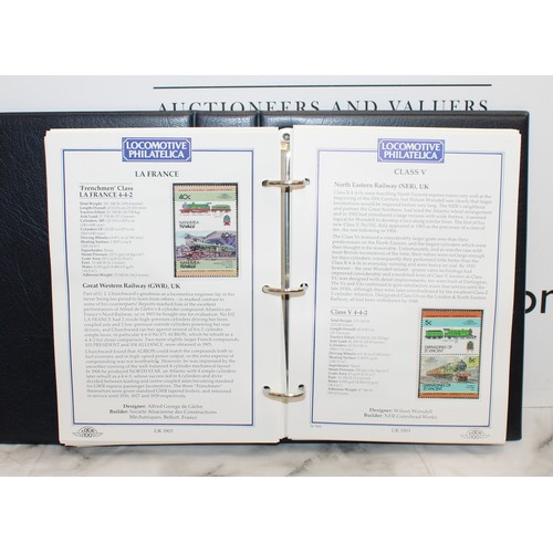 231 - 2 x Stamp Albums, Locomotive PHILATELICA Leader Of The World