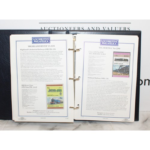 231 - 2 x Stamp Albums, Locomotive PHILATELICA Leader Of The World