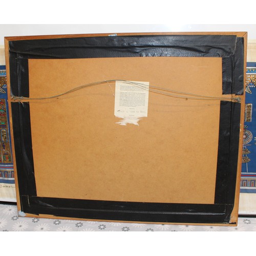 215 - Three Framed Egyptian Papyrus Art Largest 101cm x 51cm 
All As Found Crack In Glass On Largest Pleas... 