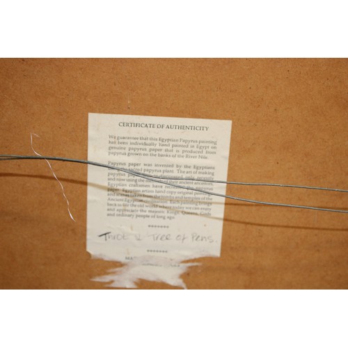 215 - Three Framed Egyptian Papyrus Art Largest 101cm x 51cm 
All As Found Crack In Glass On Largest Pleas... 