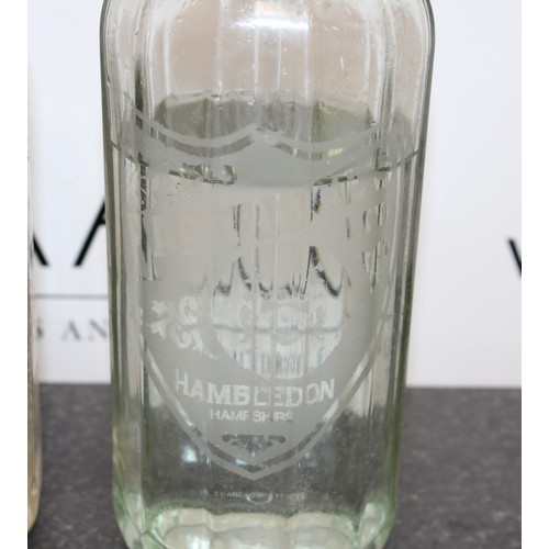255 - 2 x Soda Water Bottles Hartridges And Schweppes As Found COLLECTRION ONLY