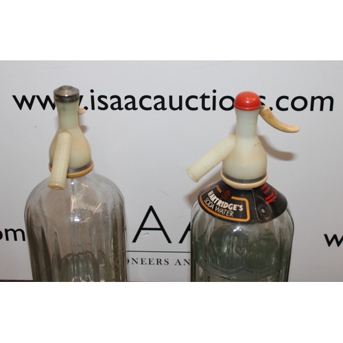 255 - 2 x Soda Water Bottles Hartridges And Schweppes As Found COLLECTRION ONLY