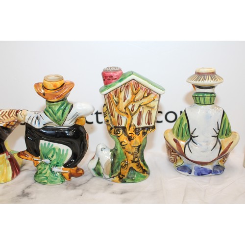 257 - 15 x Collectable Vintage Empty Drioli Miniature Liqueur Bottles Made In Italy As Shown Tallest: 13cm... 