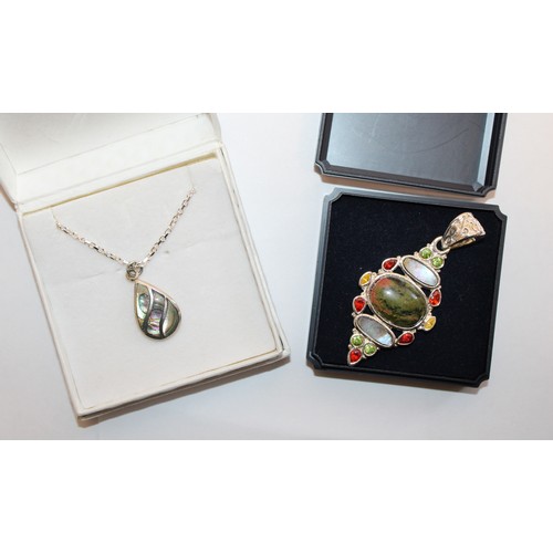 925 Silver Decorative Pendant And A 925 Necklace With A Abalone Shell ...