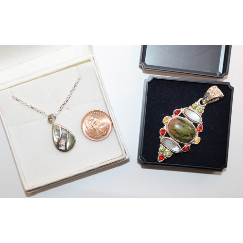 925 Silver Decorative Pendant And A 925 Necklace With A Abalone Shell ...