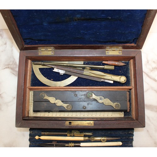 Boxed Antique Technical Drawing/Drafting Set As Found