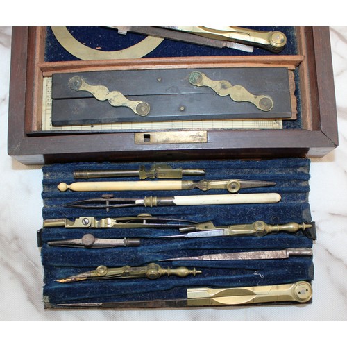 Boxed Antique Technical Drawing/Drafting Set As Found