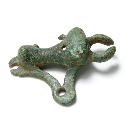 7 - Iron Age Bovine vessel mount. Circa, 1st century BC. 52mm x 40mm x 17mm, 27.0g. A bowl or bucket mou... 