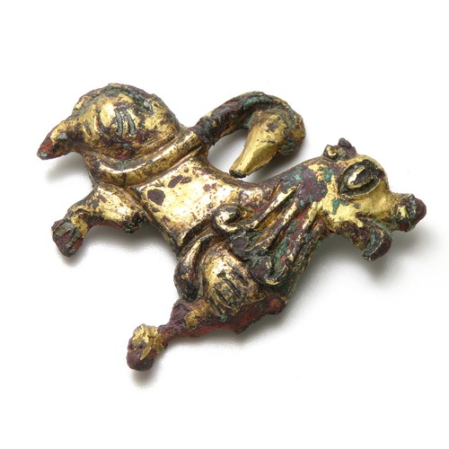 70 - Medieval retainers badge/brooch. Circa, 12th-13th century AD. Copper-alloy, 6.6 grams. 32 mm x 33 mm... 